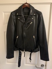 AllSaints Men's Rigg Leather Jacket Size Large