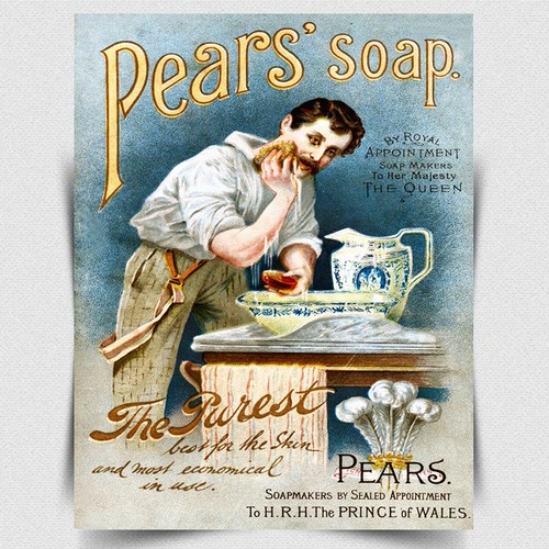 Pears soap metal wall - pears,