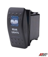 Rear Lights Dashboard In Dash Rocker Switch BLUE 12V 20 AMP 24V 10 AMP ON-OFF