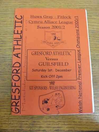 2001 gresford athletic - gresford,