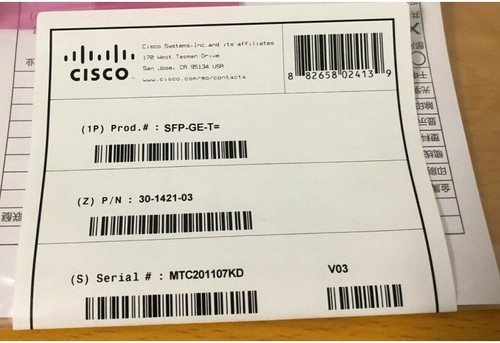 Cisco sfp 1000base t - cisco, sfp-ge-t