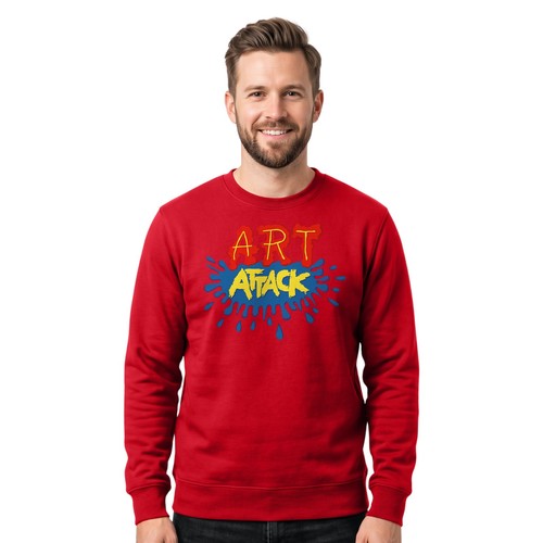 Art attack sweatshirt retro - art,
