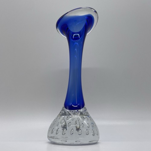 Vintage swedish art glass vase - swedish,