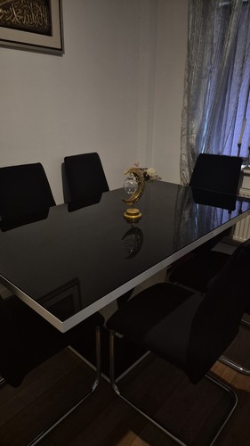 Dining table and chairs - and,