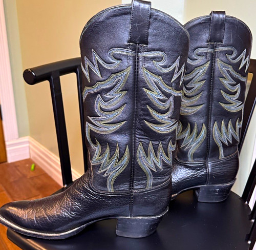 Austin hall vtg black leather - austin,