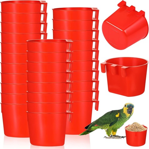 Pcs cage cups birds feeders - 30,