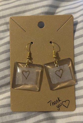 Love note earrings - love,