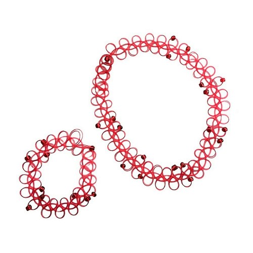 Elastic tattoo choker - tattoo, &