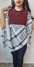 Palestinian Scarf Arafat Embroidery Keffiyeh Kuffiyeh Butterfly Tatreez Poncho 2