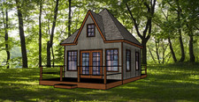 Small cabin shed x 16 - small,