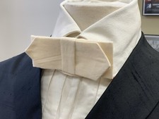 19th century - Victorian Man's OFF-WHITE / IVORY cotton Cravat / Necktie, NEW