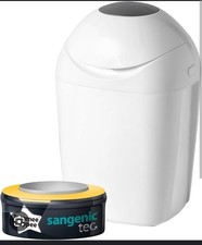 Tommee Tippee Sangenic Tec Nappy Disposal Tub - White with 4 cascettes 