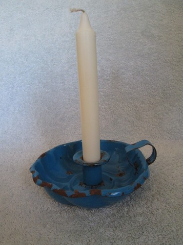 Vintage turquoise blue - blue, enamel