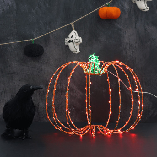 Light pumpkin decoration - up,