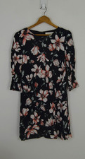 Goat Navy Flowered Dress UK10