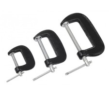 Heavy duty black iron clamp - duty, g