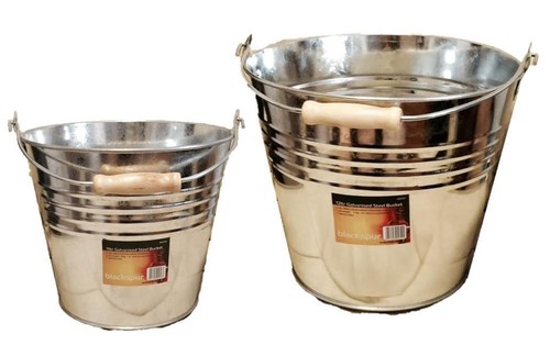 Galvanised metal bucket heavy - metal,