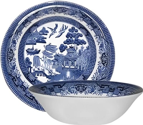 Churchill blue willow set - willow,