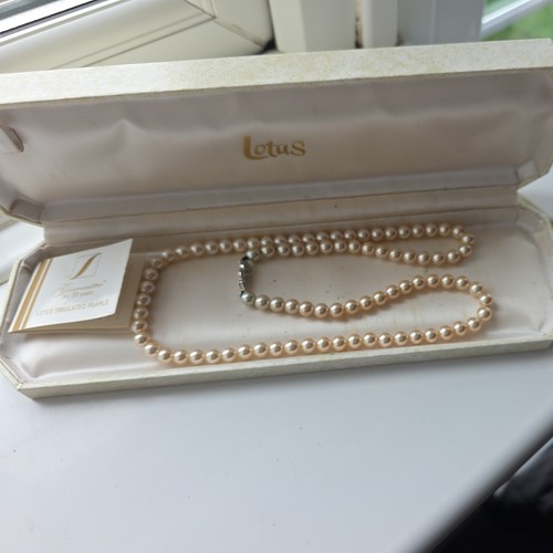 Vintage lotus pearl necklace - vintage,