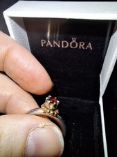 Pandora Garnet Red Halo Wreath