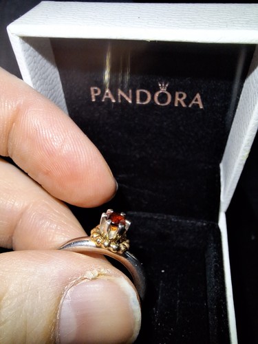 Pandora garnet red halo - garnet,