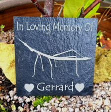 Stick insect memorial slate