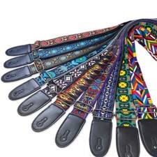 Embroidered Print Guitar Strap