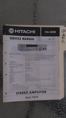 Hitachi 3500 service manual - hitachi, ha-3500