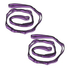 2Pcs Daisy Chain Straps Strong Climbing Strap Adjustable with 8 Loops Purple