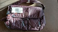 Kipling Medium Crossbody and Shoulder Bag, Metalic Mauve, New With Tags