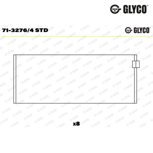 Connecting rod bearing glyco - rod,