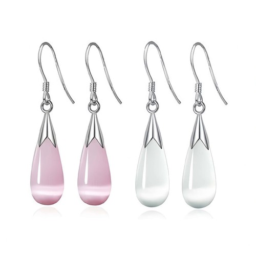 Moonstone opal drop dangle 925 - moonstone,