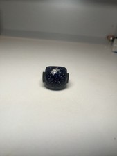 Blue chunky 925 sandstone ring size O