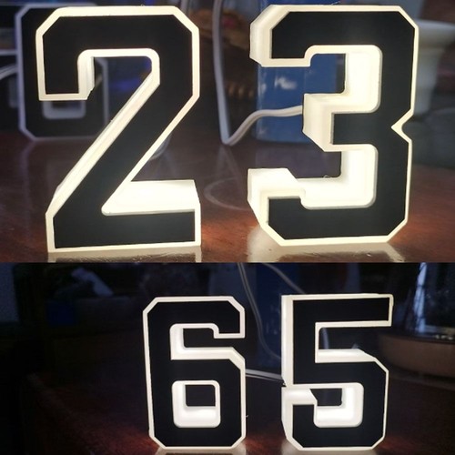 Waterproof led house number - house,