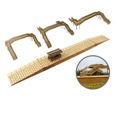 WWS Railway Station MDF Overpass Footbridge & Underpass with Platform – OO Gauge
