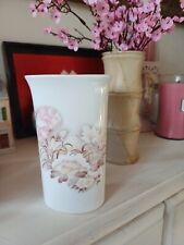 Pretty Floral Oval Cream Beautiful Prinknash Pottery Flower Vase