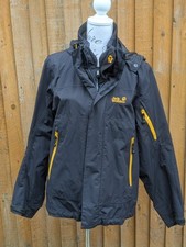 JACK WOLFSKIN Rain Jacket Windstopper Texapore 4x4 Black Mens Womens Unisex 