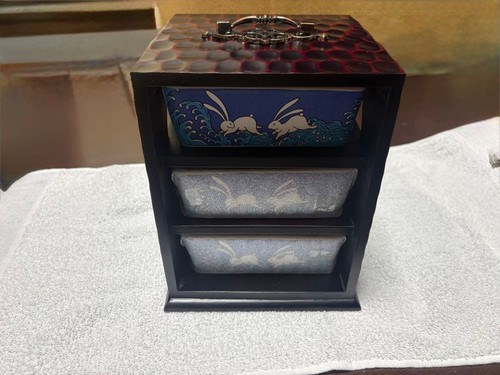 Kamakura bori tier rabbit - kamakura-bori, 3-tier