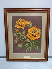 Vintage Wooden Framed Tapestry