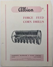 Harrison, McGregor Albion Force Feed Corn Drills Single Sheet Brochure, 1953