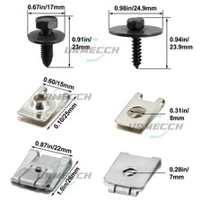 24Pcs/Set Fit Mercedes C-Class Under Engine Cover Undertray Clips Screws Bolts