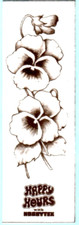 Woven Fabric Bookmark Pansy Flowers Happy Hours Hobbytex Floral Gift Her UNUSED