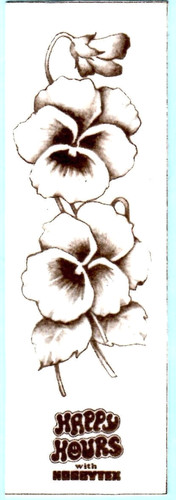 Woven fabric bookmark pansy - fabric,
