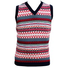 Mens Knitted Fair isle Tanktop