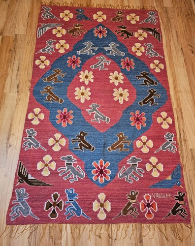 Signed peru andean - peru, rug,