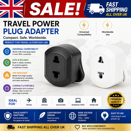 Universal travel adapter plug - universal,