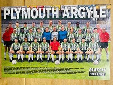 Hand Signed A4 Picture - Plymouth Argyle FC 1991/92 season - 28 signatures