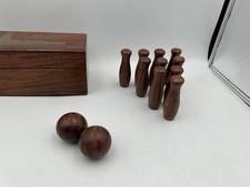 Wooden Bowling Pin Set With