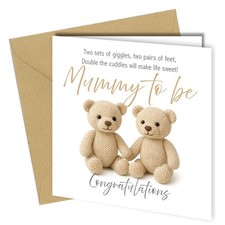 #cb006 Mummy To Be Twins Card