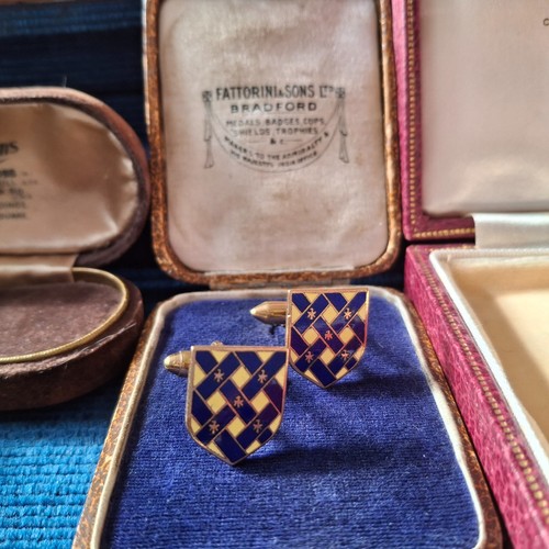 Vintage enamel shield - vintage,